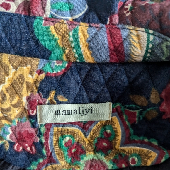 Women's Floral Quilted Puffer Jacket - Multicolor - Picture 8 of 11